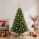 Vidaxl kunstkerstboom met ballen 120 cm 150 led's warmwit
