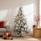 Vidaxl kunstkerstboom met kerstbal 120 cm 150 led's warmwit