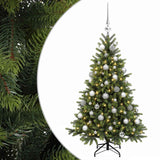 Vidaxl kunstkerstboom met kerstbal 150 cm 150 led's warmwit