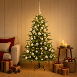 Vidaxl kunstkerstboom met ballen 150 cm 150 led's warmwit