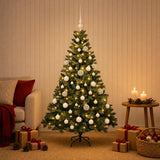 Vidaxl kunstkerstboom met ballen 120 cm 150 led's warmwit
