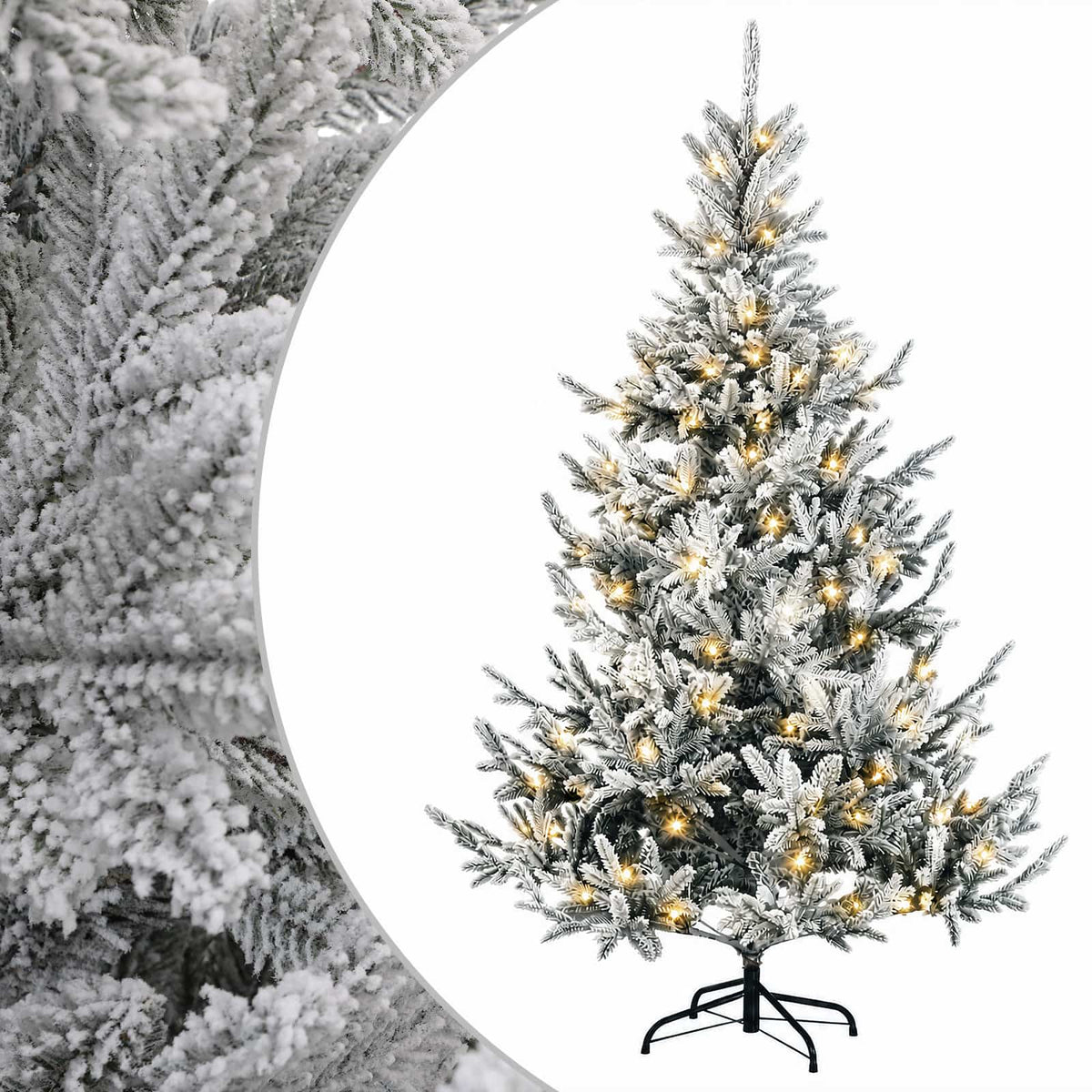 Vidaxl kunstmatige inklapbare kerstboom 180 cm 300 led's warmwit