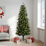 Vidaxl kunstmatige inklapbare kerstboom 180 cm 300 led's warmwit