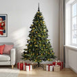 Vidaxl kunstkerstboom met kerstbal 180 cm 300 led's warmwit