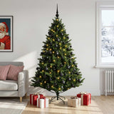Vidaxl kunstkerstboom met ballen 180 cm 300 led's warmwit