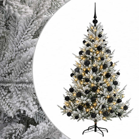 Vidaxl kunstkerstboom met kerstbal 210 cm 300 led's warmwit