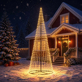 Vidaxl led kerstboom 385 cm 1148 led's warmwit ijzer zwart