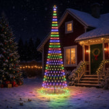 Vidaxl led kerstboom 500 cm 550 led's meerkleurig ijzer zwart