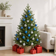 Vidaxl kerstballen set 150 st blauw en zilver 3 cm polystyreen