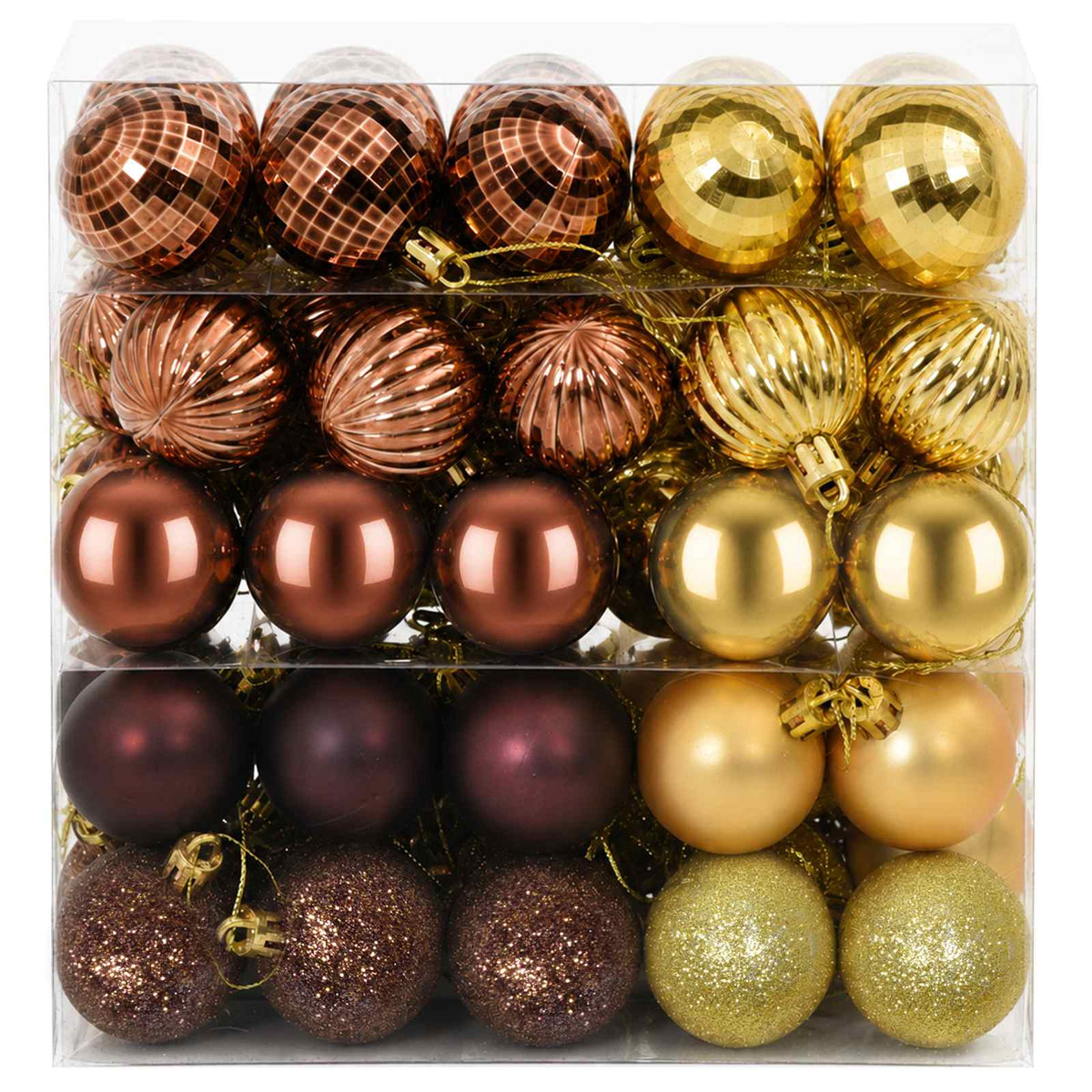 Vidaxl kerstballen set 100 st bruin en goud 4 cm polystyreen