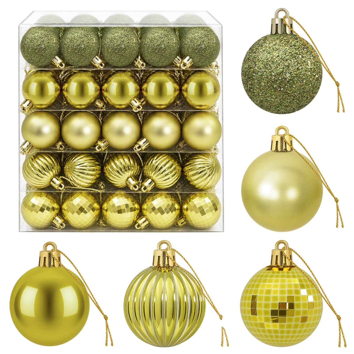 Vidaxl kerstballen set 100 st lichtgroen 4 cm polystyreen