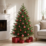 Vidaxl kerstballen set 100 st wijnrood 4 cm polystyreen