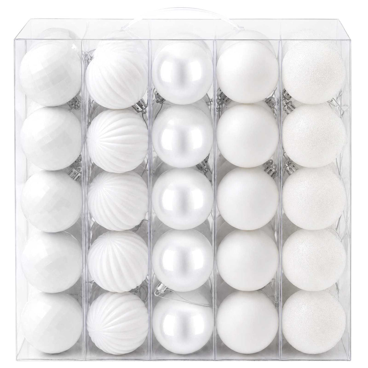 Vidaxl kerstballen set 75 st wit 6 cm polystyreen