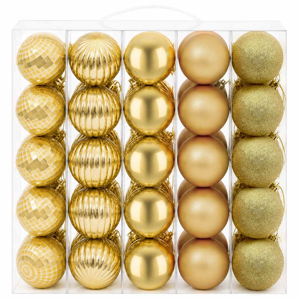 Vidaxl kerstballen set 75 st goud 6 cm polystyreen