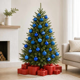 Vidaxl kerstballen set 75 st blauw 6 cm polystyreen