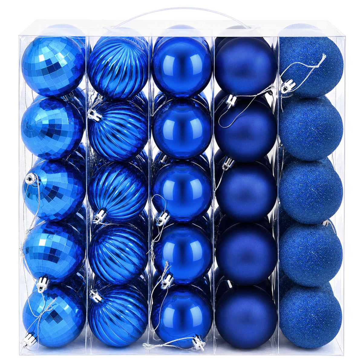 Vidaxl kerstballen set 75 st blauw 6 cm polystyreen
