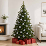 Vidaxl kerstballen set 75 st grijs 6 cm polystyreen