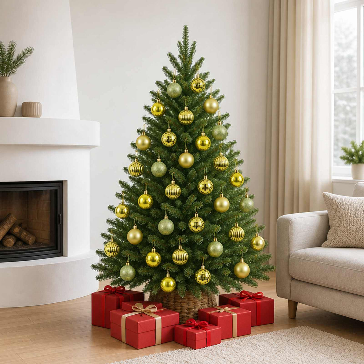 Vidaxl kerstballen set 75 st lichtgroen 6 cm polystyreen