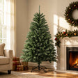 Vidaxl kunstmatige inklapbare kerstboom 180 cm pvc medium groen