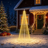 Vidaxl kerstboomverlichting met grondpennen 500 led's warmwit en