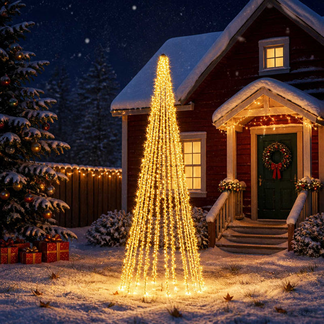 Vidaxl kerstboomverlichting met 12 led's 1608 led's warmwit