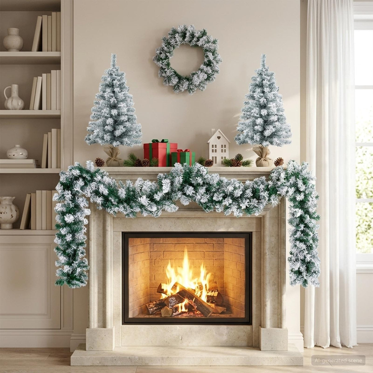 Vidaxl mini-kerstbomenset 45 cm pvc groen en wit