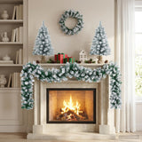 Vidaxl mini-kerstbomenset 45 cm pvc groen en wit