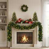 Vidaxl mini-kerstbomenset 45 cm 125 led's warmwit pvc en pe groen