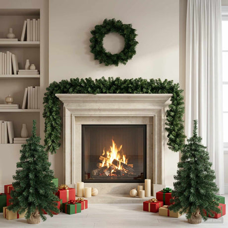 Vidaxl mini-kerstbomenset 90 cm pvc groen