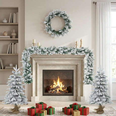 Vidaxl mini kerstboom 90 cm pvc en pe groen en wit