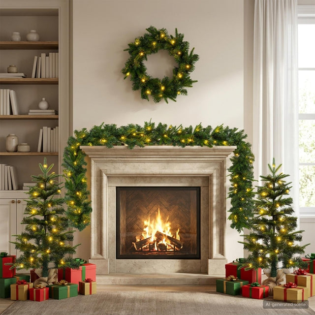 Vidaxl mini kerstboom 90 cm 175 led's warmwit pvc en pe groen