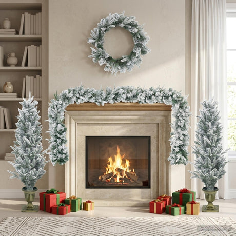 Vidaxl mini kerstboom 120 cm pvc en pe groen en wit