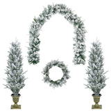 Vidaxl mini kerstboom 120 cm pvc en pe groen en wit