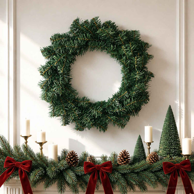 Vidaxl kerstkrans groen ø 30 cm pvc