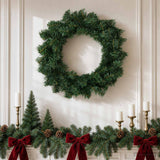 Vidaxl kerstkrans groen ø 50 cm pvc