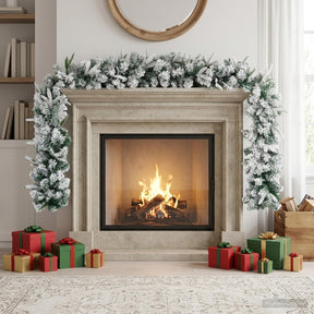Vidaxl kerstkrans groen en wit 270 cm pvc en pe