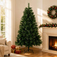 Vidaxl kunstkerstboom 180 cm pvc en metaal groen