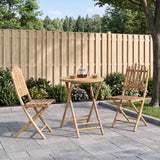 Vidaxl vouwbare tuin eetset 3 st naturel bamboe