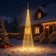 Vidaxl kerstboomverlichting met grondpen en vlaggenmast 500 cm
