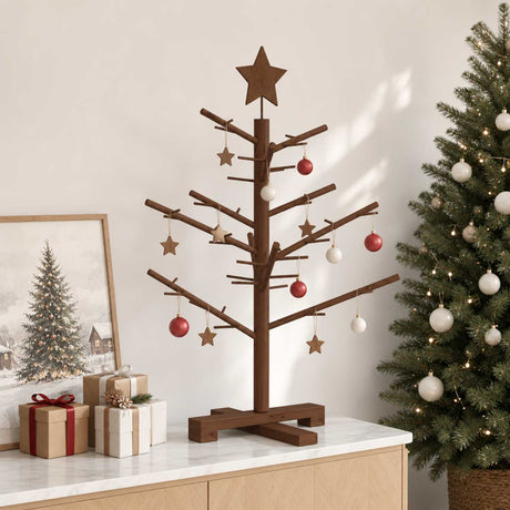 Vidaxl houten kerstboom kotka 75 cm bamboe en massief grenenhout