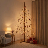 Vidaxl houten kerstboom 210 cm bamboe en massief grenenhout