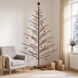 Vidaxl houten kerstboom 240 cm bamboe en massief grenenhout