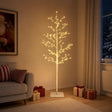 Vidaxl micro berken kerstboom wit 150 cm staal 360 led's