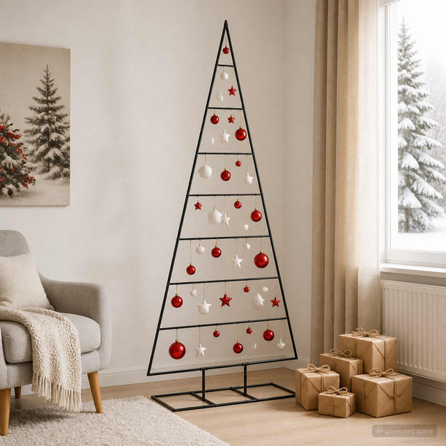 Vidaxl metalen kerstboom kuopio 180 cm metaal zwart