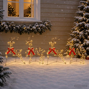 Vidaxl kerst rendier 4 st 180 led's warmwit