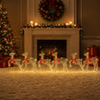 Vidaxl kerst rendier 6 st 80 led's warmwit 43 x 19 x 65 cm