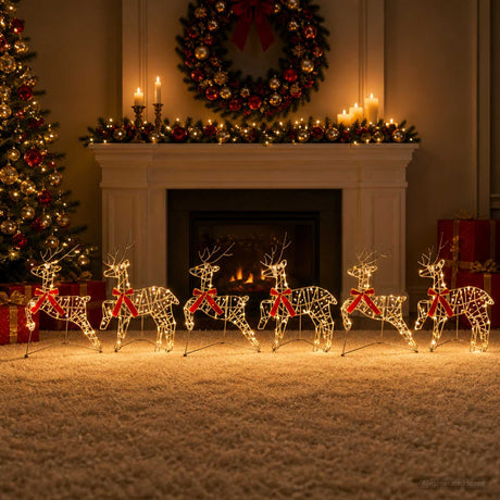 Vidaxl kerst rendier 6 st 270 led's warmwit