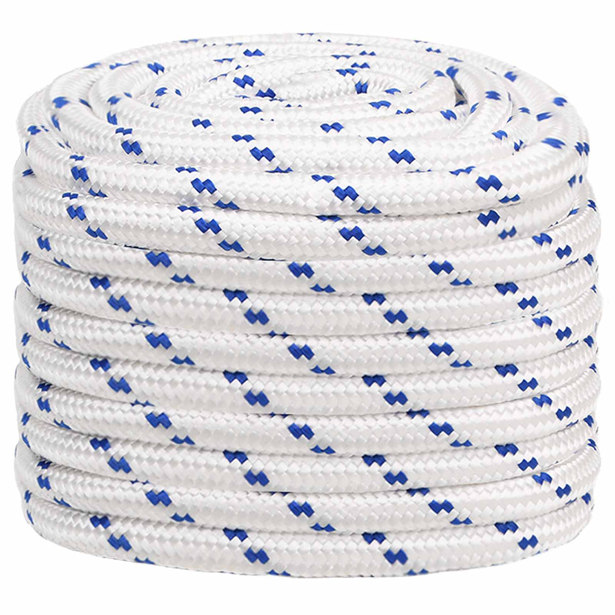 Vidaxl multifunctioneel gebruikstouw 20 mm 50 m wit en blauw pp