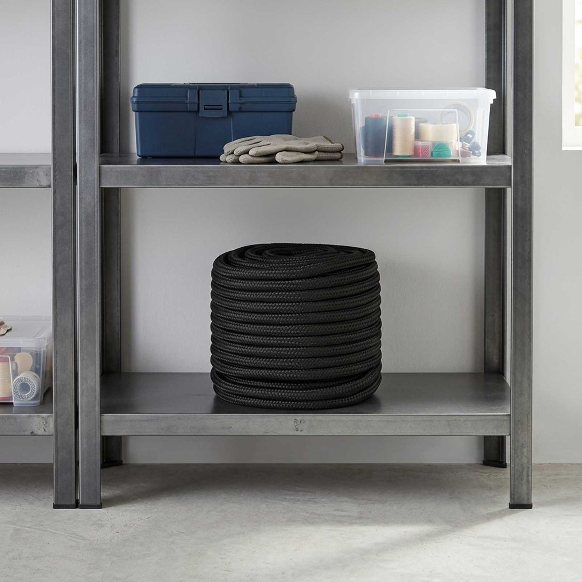 Vidaxl multifunctioneel gebruikstouw 18 mm 50 m zwart pp