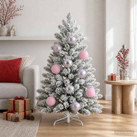 Vidaxl kerstballenset xxl 4 st roze ø 20 cm kunststof